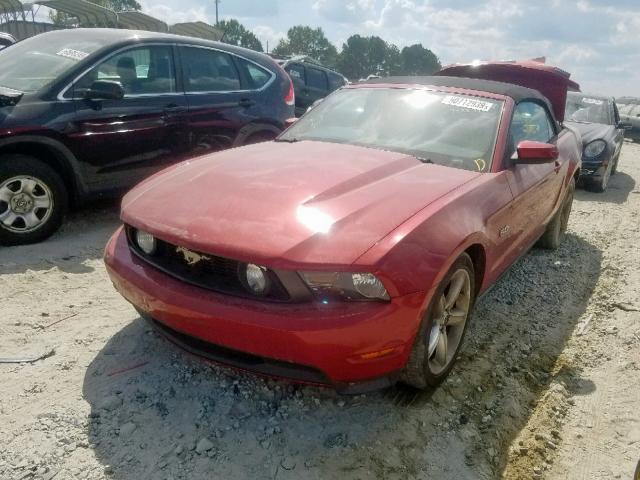 1ZVBP8FF1B5101162 - 2011 FORD MUSTANG GT RED photo 2