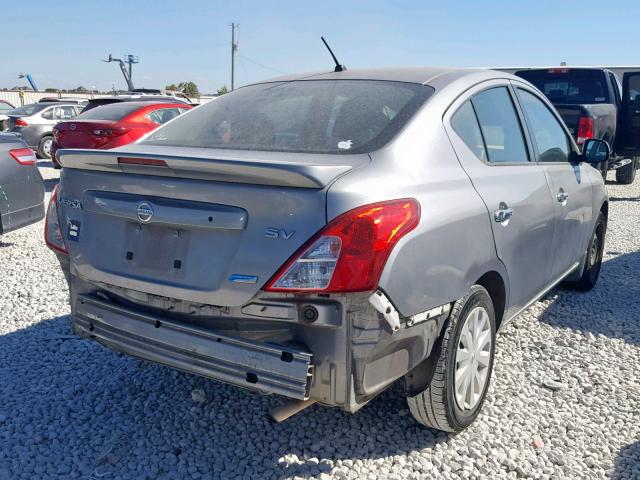 3N1CN7APXDL851768 - 2013 NISSAN VERSA S GRAY photo 4