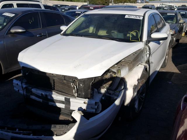 1FAHP2E95DG208346 - 2013 FORD TAURUS SEL WHITE photo 2