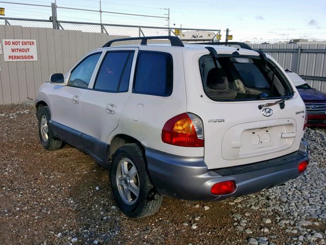 KM8SC13D02U277307 - 2002 HYUNDAI SANTA FE G WHITE photo 3