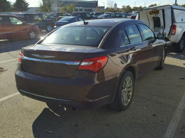 1C3CCBAB9CN274132 - 2012 CHRYSLER 200 LX BROWN photo 4