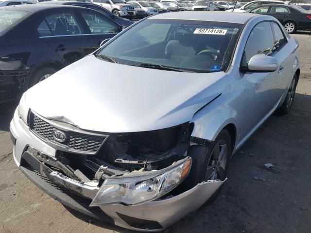 KNAFU6A23A5253848 - 2010 KIA FORTE EX SILVER photo 2