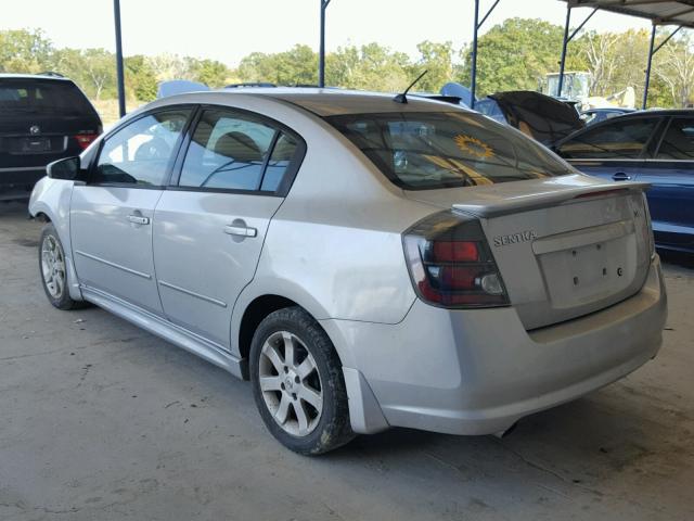 3N1AB6AP2BL728859 - 2011 NISSAN SENTRA 2.0 SILVER photo 3