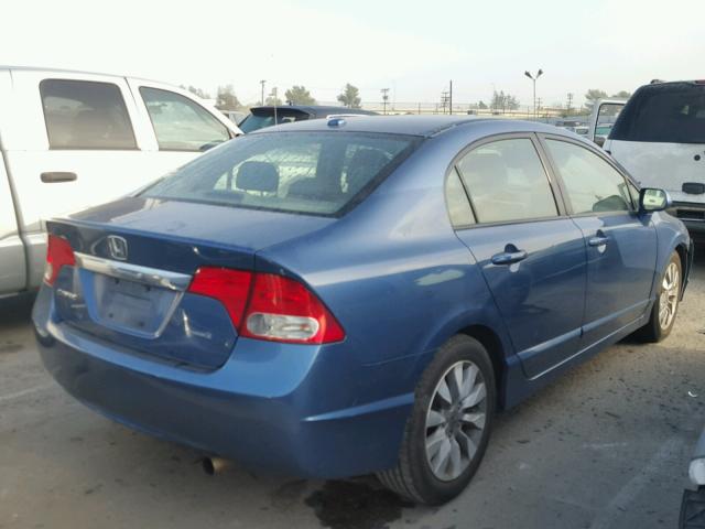 2HGFA16969H360290 - 2009 HONDA CIVIC EXL BLUE photo 4