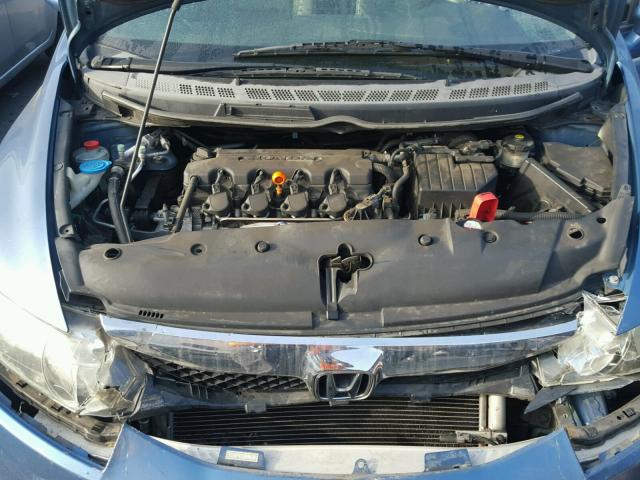 2HGFA16969H360290 - 2009 HONDA CIVIC EXL BLUE photo 7