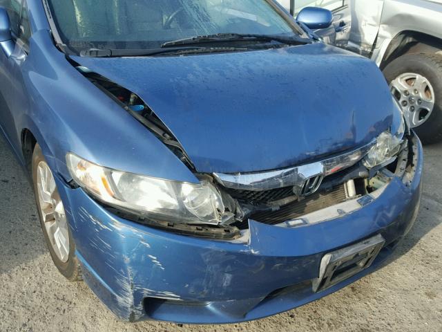 2HGFA16969H360290 - 2009 HONDA CIVIC EXL BLUE photo 9