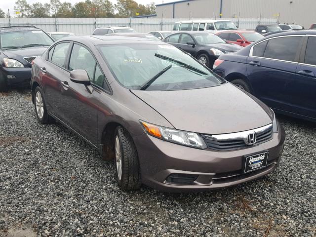 2HGFB2F90CH509383 - 2012 HONDA CIVIC EXL BROWN photo 1