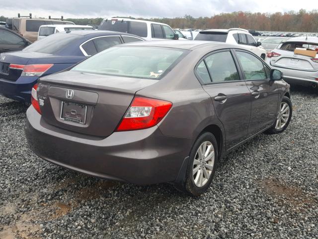 2HGFB2F90CH509383 - 2012 HONDA CIVIC EXL BROWN photo 4