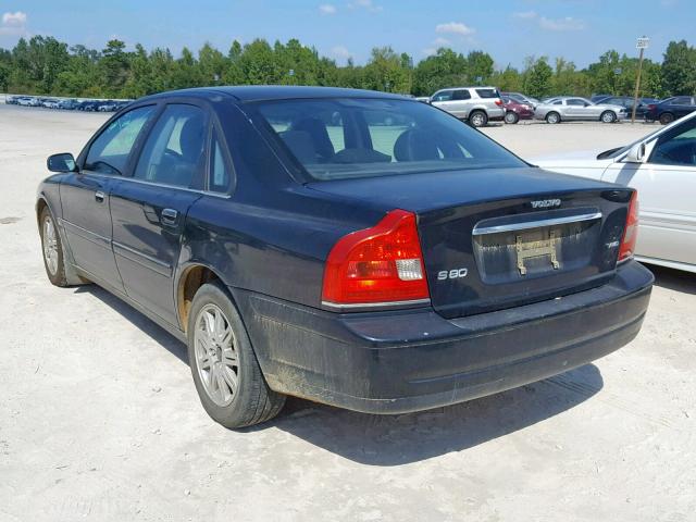 YV1TH59H941377089 - 2004 VOLVO S80 2.5T BLACK photo 3