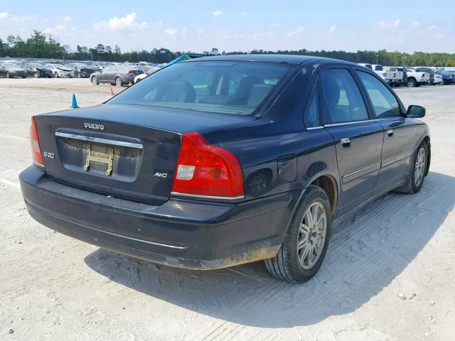 YV1TH59H941377089 - 2004 VOLVO S80 2.5T BLACK photo 4