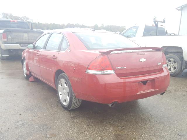 2G1WD58CX81259730 - 2008 CHEVROLET IMPALA SUP წითელი ფოტო 3