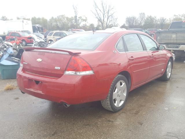2G1WD58CX81259730 - 2008 CHEVROLET IMPALA SUP წითელი ფოტო 4