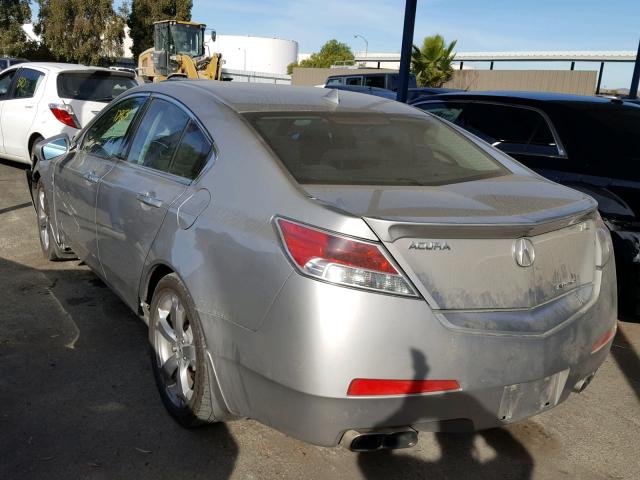 19UUA9E52AA003745 - 2010 ACURA TL SILVER photo 3