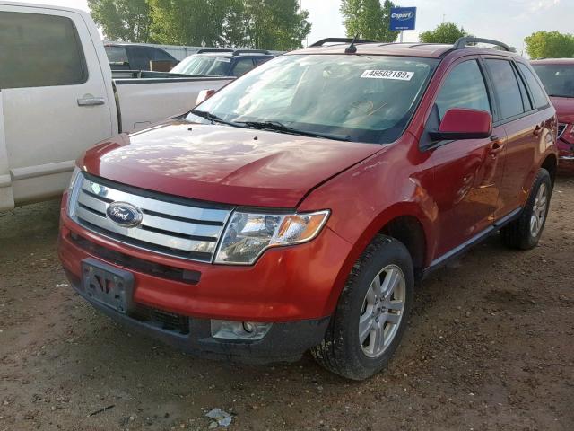 2FMDK48C88BA65492 - 2008 FORD EDGE SEL RED photo 2