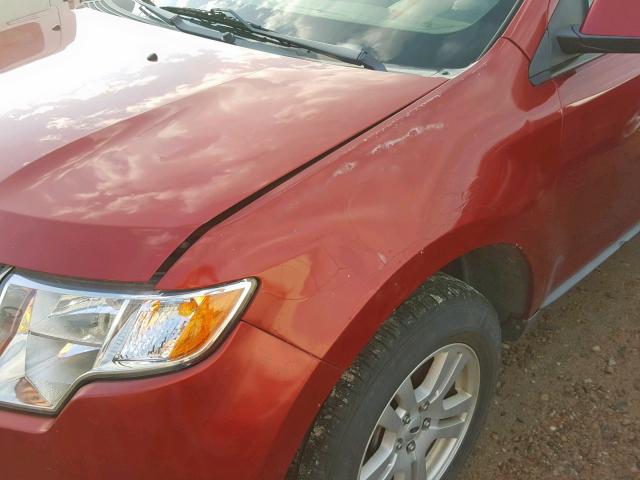 2FMDK48C88BA65492 - 2008 FORD EDGE SEL RED photo 9