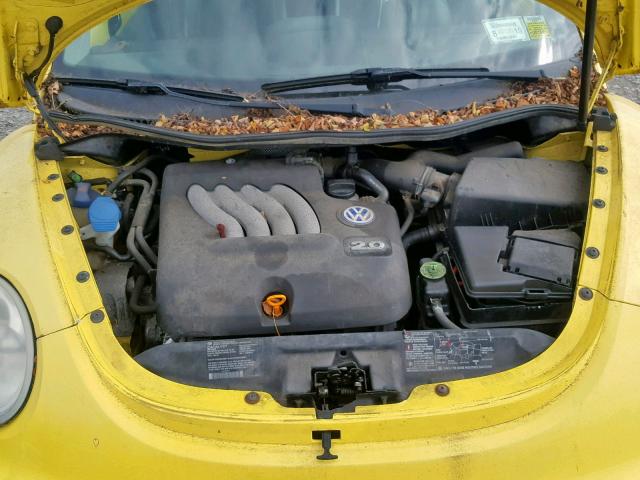 3VWCK21C31M466593 - 2001 VOLKSWAGEN NEW BEETLE ყვითელი ფოტო 7