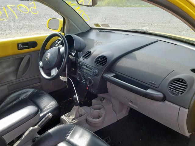 3VWCK21C31M466593 - 2001 VOLKSWAGEN NEW BEETLE ყვითელი ფოტო 9