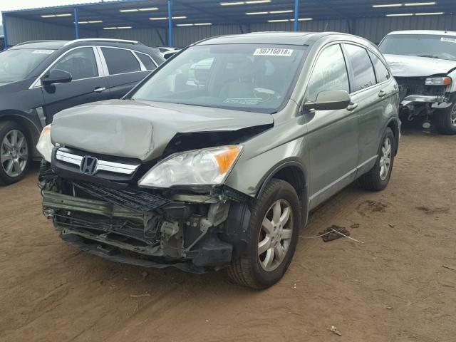 JHLRE487X7C097463 - 2007 HONDA CR-V EXL GREEN photo 2