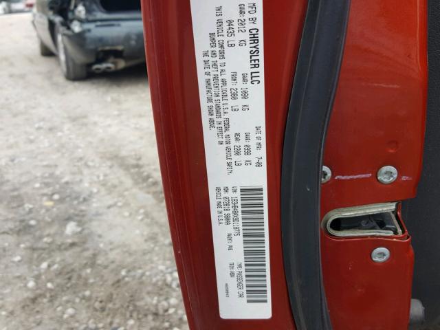 1B3HB48AX9D118775 - 2009 DODGE CALIBER SX ORANGE photo 10