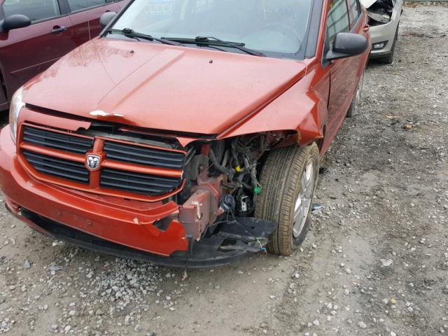 1B3HB48AX9D118775 - 2009 DODGE CALIBER SX ORANGE photo 9