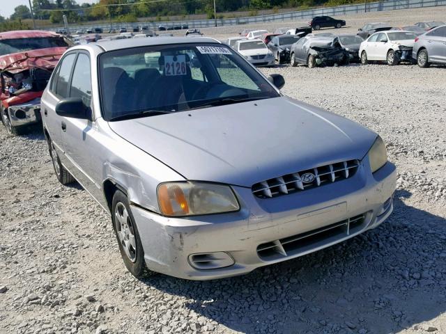 KMHCG45C71U263725 - 2001 HYUNDAI ACCENT GL GRAY photo 1