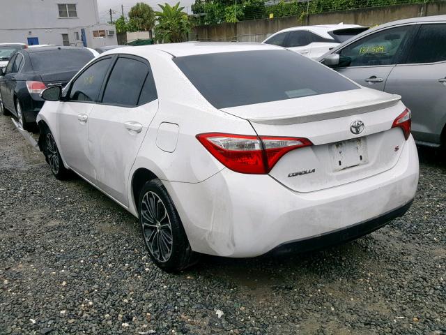 2T1BURHE3EC057727 - 2014 TOYOTA COROLLA L WHITE photo 3