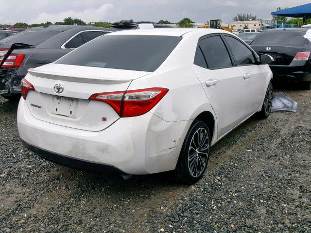 2T1BURHE3EC057727 - 2014 TOYOTA COROLLA L WHITE photo 4