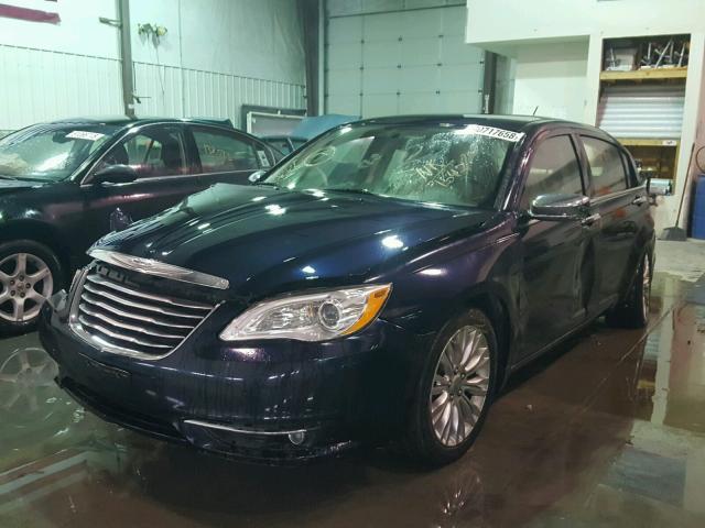 1C3CCBCB5CN181542 - 2012 CHRYSLER 200 LIMITE BLUE photo 2