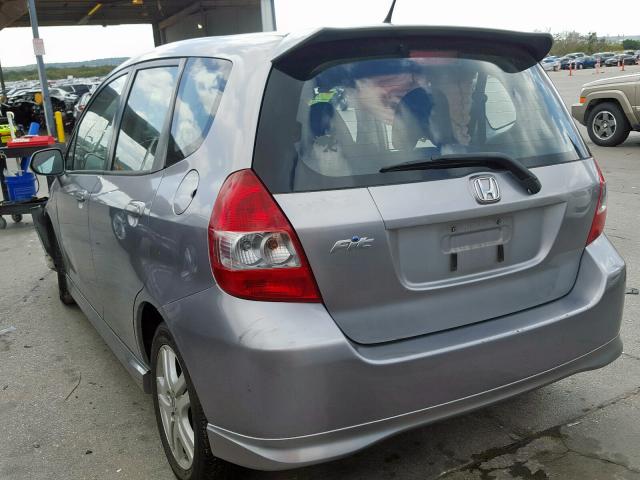 JHMGD38638S050029 - 2008 HONDA FIT SPORT SILVER photo 3