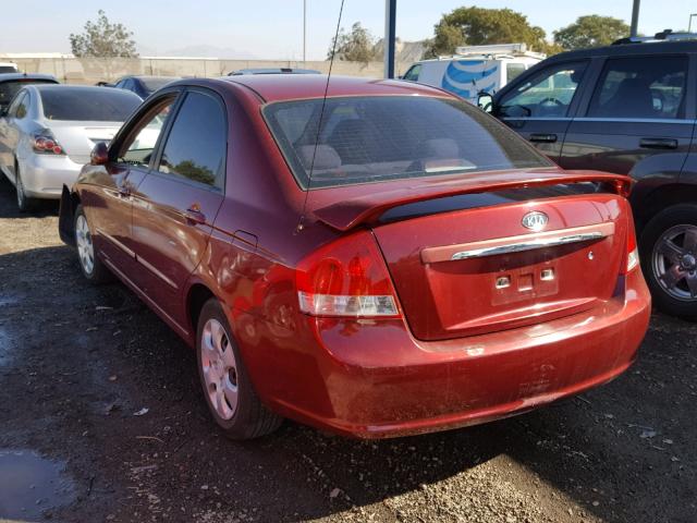 KNAFE122975439997 - 2007 KIA SPECTRA EX RED photo 3