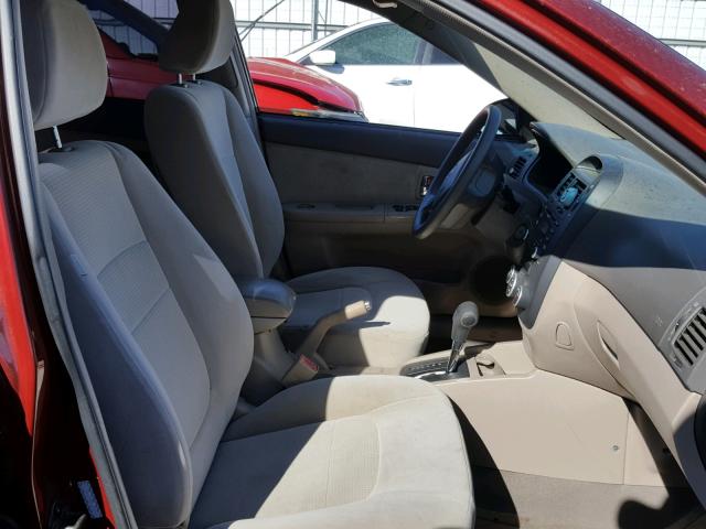 KNAFE122975439997 - 2007 KIA SPECTRA EX RED photo 5