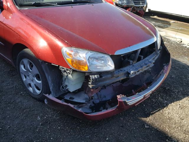 KNAFE122975439997 - 2007 KIA SPECTRA EX RED photo 9