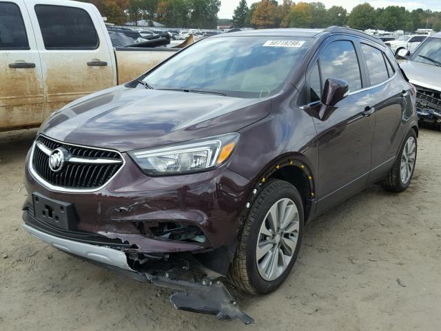 KL4CJASB1JB515443 - 2018 BUICK ENCORE PRE MAROON photo 2