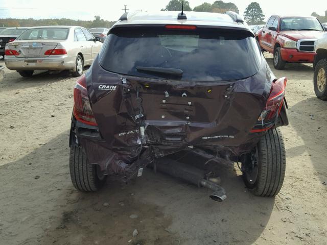 KL4CJASB1JB515443 - 2018 BUICK ENCORE PRE MAROON photo 9