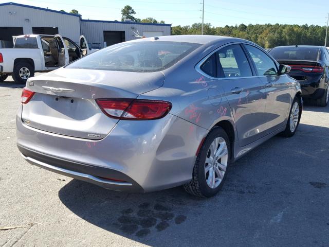 1C3CCCAB6GN154560 - 2016 CHRYSLER 200 LIMITE SILVER photo 4