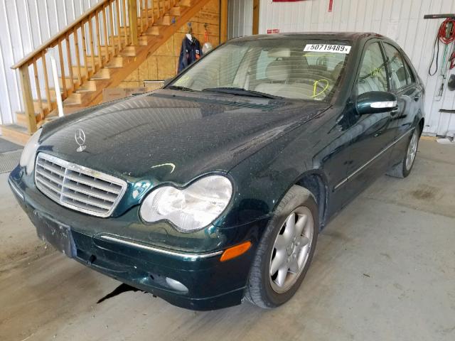 WDBRF64J32E009226 - 2002 MERCEDES-BENZ C 320 GREEN photo 2