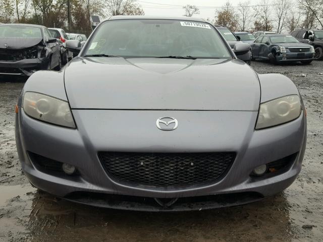 JM1FE173440122481 - 2004 MAZDA RX8 GRAY photo 9