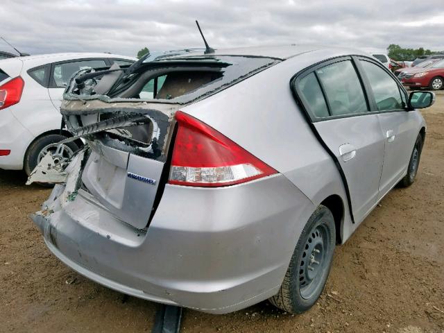 JHMZE2H56AS042374 - 2010 HONDA INSIGHT LX SILVER photo 4