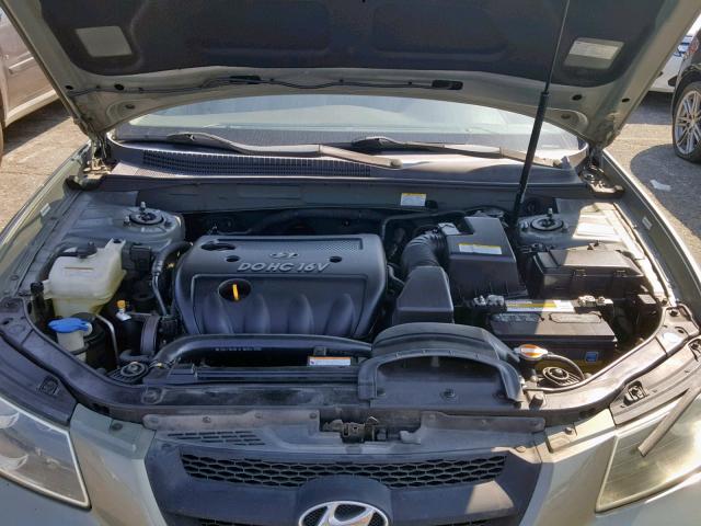 5NPET46C78H392592 - 2008 HYUNDAI SONATA GLS SILVER photo 7