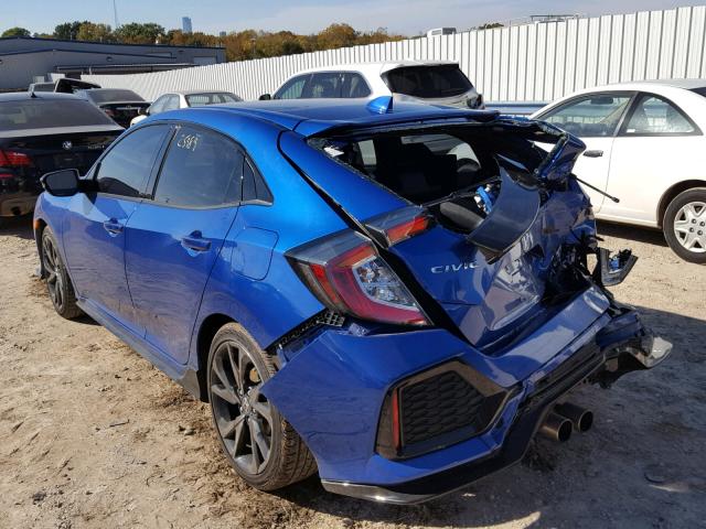 SHHFK7H92HU231221 - 2017 HONDA CIVIC SPOR BLUE photo 3