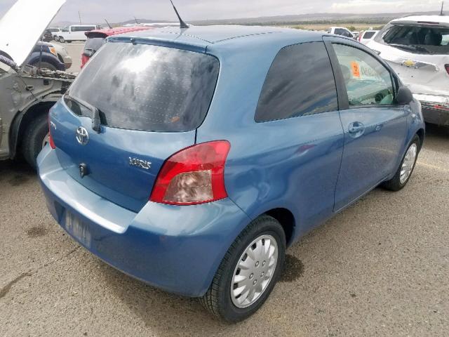 JTDJT923885163761 - 2008 TOYOTA YARIS BLUE photo 4