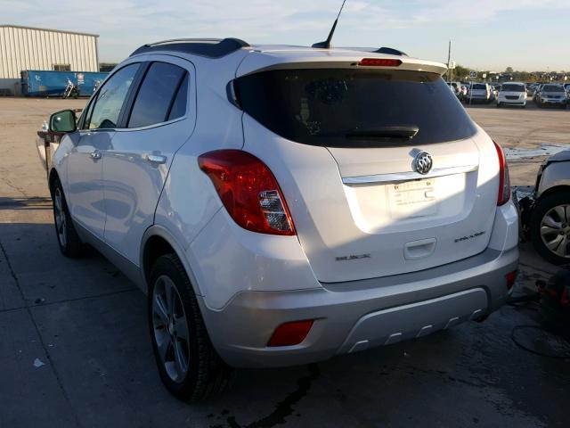 KL4CJASB1DB204499 - 2013 BUICK ENCORE WHITE photo 3