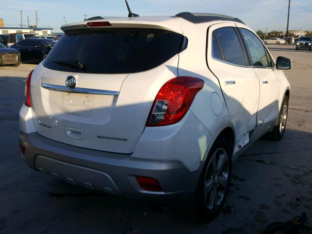 KL4CJASB1DB204499 - 2013 BUICK ENCORE WHITE photo 4