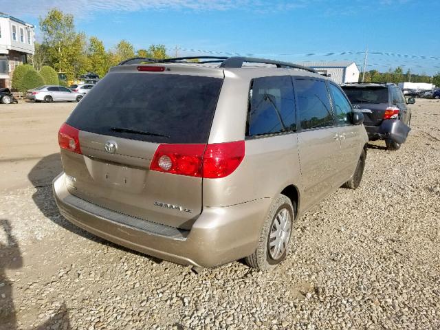 5TDZK23CX9S288722 - 2009 TOYOTA SIENNA CE GOLD photo 4