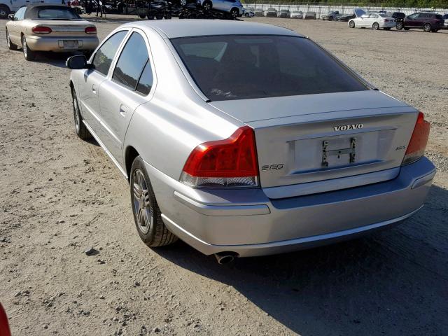 YV1RS592582676229 - 2008 VOLVO S60 2.5T SILVER photo 3