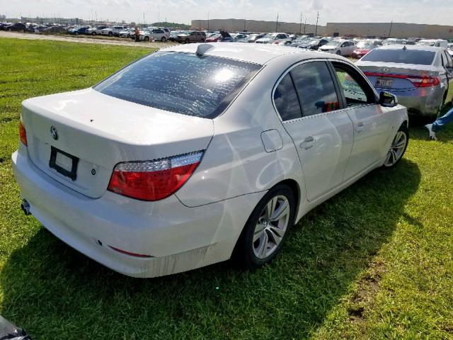 WBANU5C56AC364676 - 2010 BMW 528 I WHITE photo 4