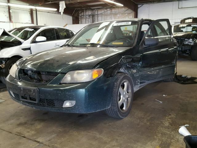 JM1BJ225510423183 - 2001 MAZDA PROTEGE LX GREEN photo 9