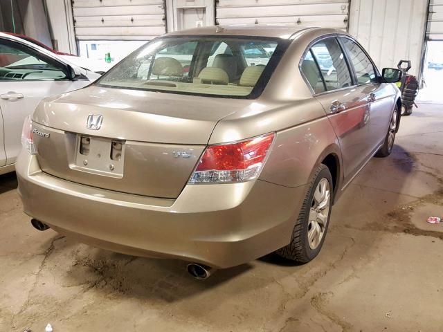 1HGCP36888A035495 - 2008 HONDA ACCORD EXL GOLD photo 4