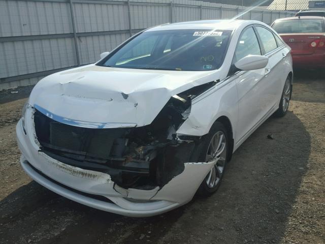 5NPEC4AC0DH604928 - 2013 HYUNDAI SONATA SE WHITE photo 2