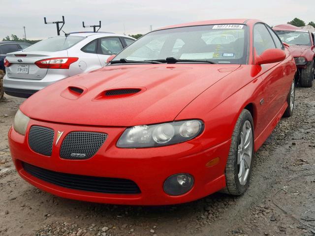 6G2VX12U25L353666 - 2005 PONTIAC GTO RED photo 2